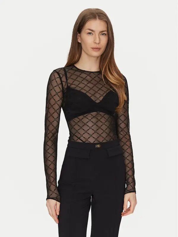 Elisabetta Franchi Elisabetta Franchi Bodi BO-021-51E2-V260 Crna Slim Fit