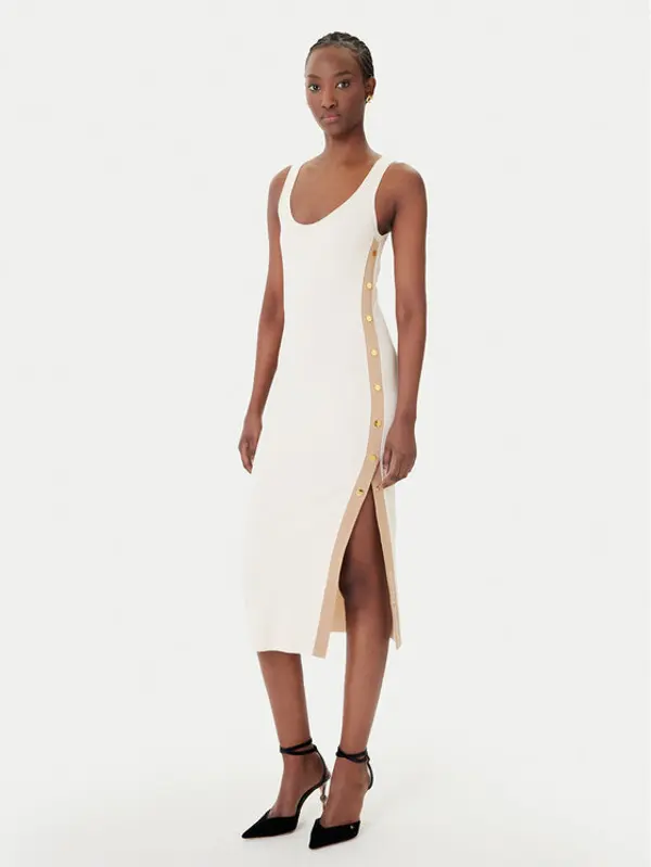 Elisabetta Franchi Elisabetta Franchi Džemper haljina AM-03S-61E2 Bež Regular Fit
