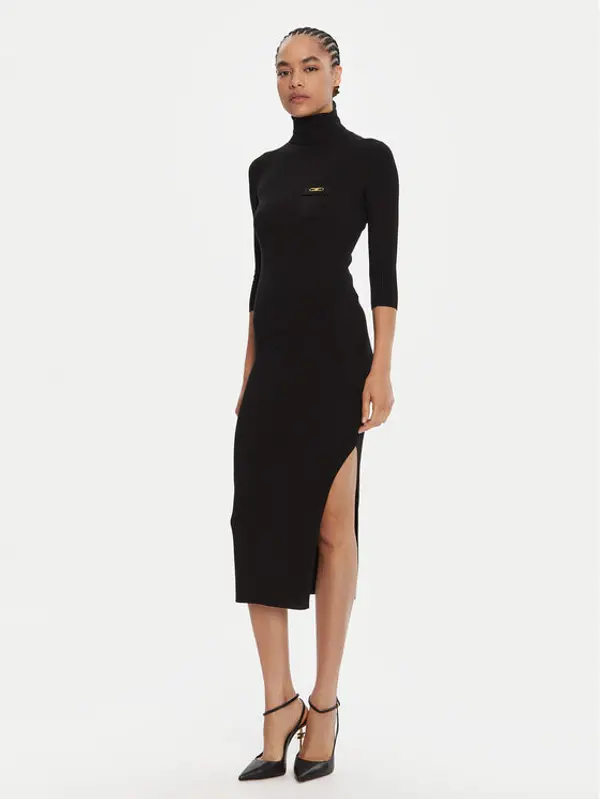 Elisabetta Franchi Elisabetta Franchi Džemper haljina AM-23B-56E2-V390 Crna Slim Fit