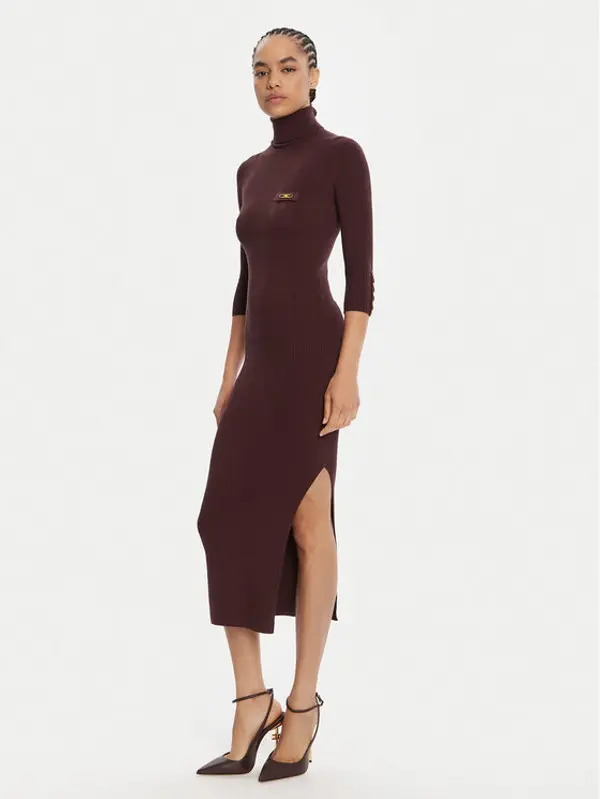 Elisabetta Franchi Elisabetta Franchi Džemper haljina AM-23B-56E2-V390 Tamnocrvena Slim Fit
