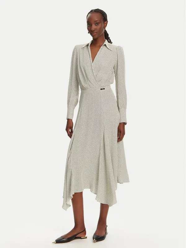 Elisabetta Franchi Elisabetta Franchi Haljina košulja AB86552E2 E84 Écru Regular Fit