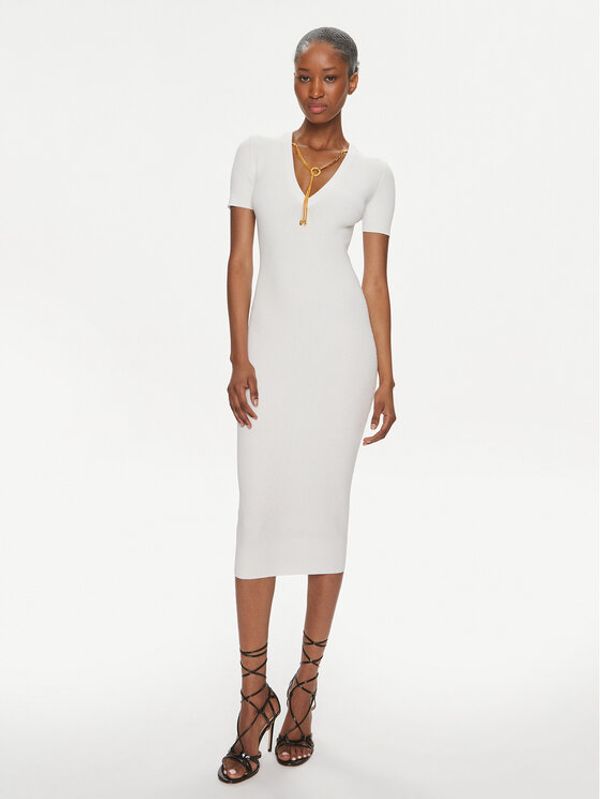 Elisabetta Franchi Elisabetta Franchi Haljina za svaki dan AM-62S-41E2-V380 Bijela Slim Fit