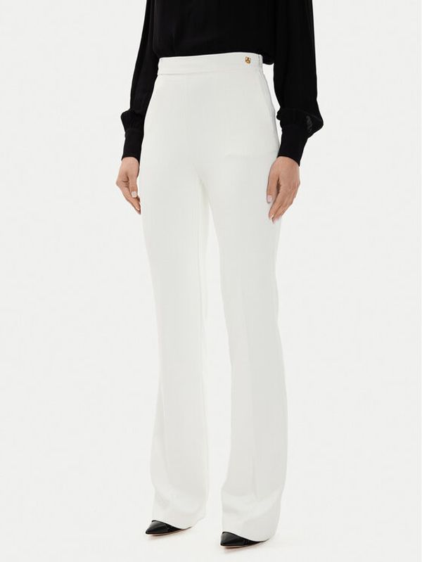 Elisabetta Franchi Elisabetta Franchi Hlače PA-030-46E2-V250 Bijela Regular Fit