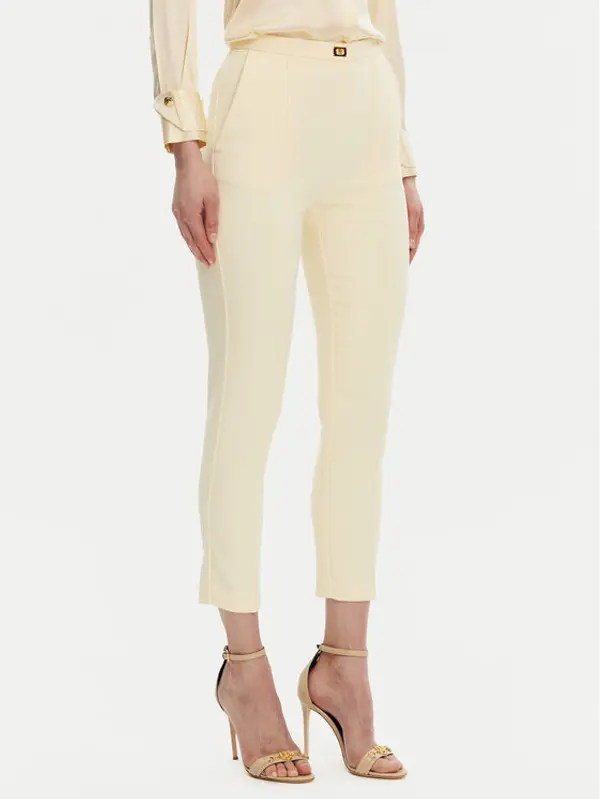 Elisabetta Franchi Elisabetta Franchi Hlače PA-076-51E2 Žuta Regular Fit