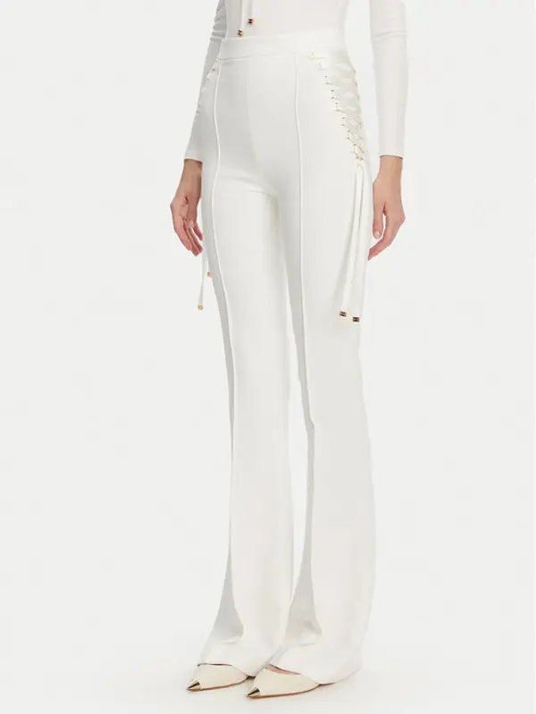 Elisabetta Franchi Elisabetta Franchi Hlače PA-083-51E2 Bijela Regular Fit