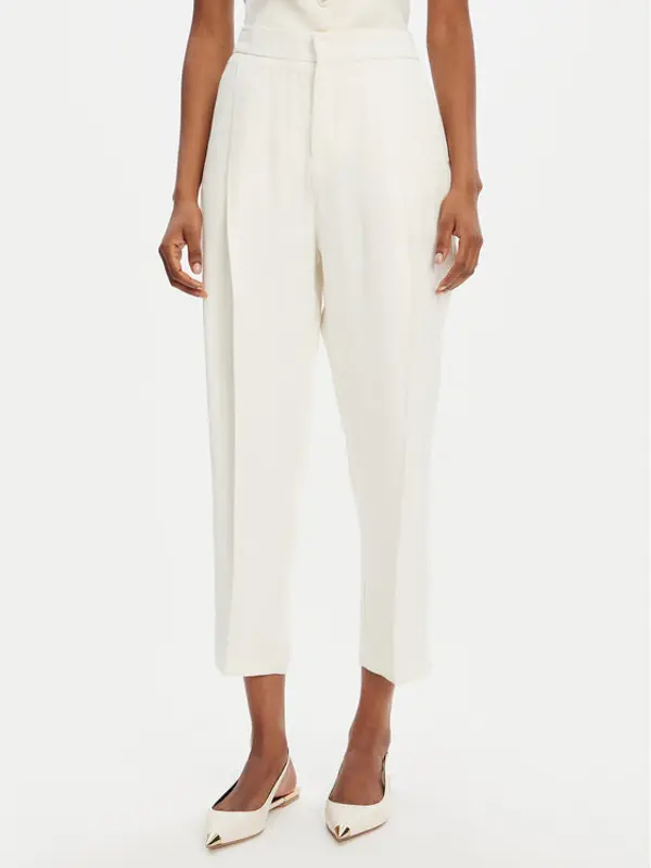 Elisabetta Franchi Elisabetta Franchi Hlače PA-094-52E2-V450 Écru Regular Fit