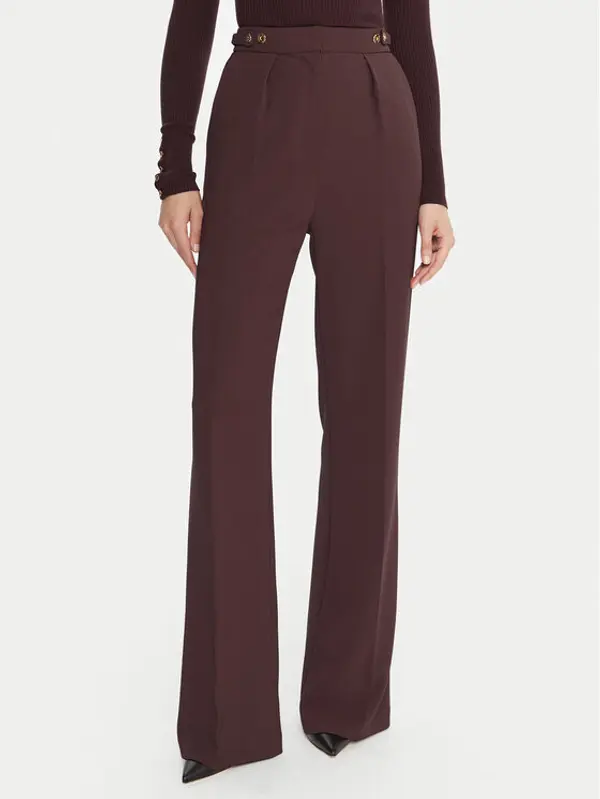 Elisabetta Franchi Elisabetta Franchi Hlače PA-099-56E2-V390 Tamnocrvena Regular Fit