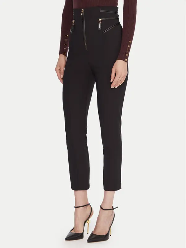 Elisabetta Franchi Elisabetta Franchi Hlače PA-119-56E2-V440spodnie Crna Regular Fit