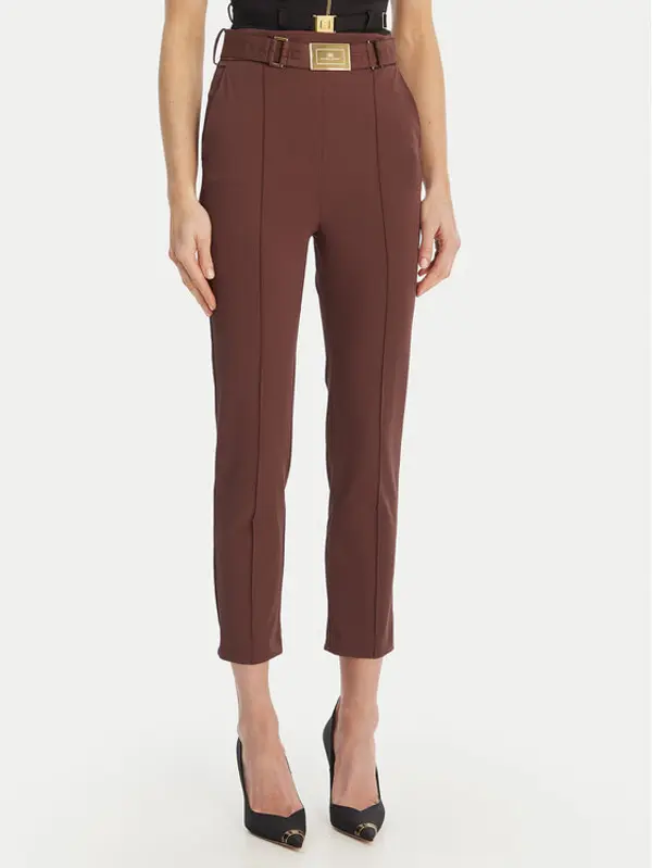 Elisabetta Franchi Elisabetta Franchi Hlače PA-132-61E2-V350 Smeđa Regular Fit
