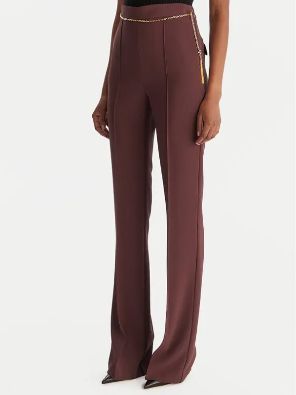 Elisabetta Franchi Elisabetta Franchi Hlače PA-141-57E2-V420 Tamnocrvena Regular Fit