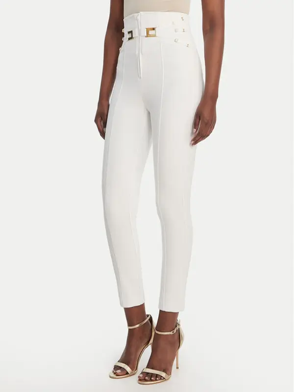 Elisabetta Franchi Elisabetta Franchi Hlače PA-158-61E2-V350 Bijela Skinny Fit