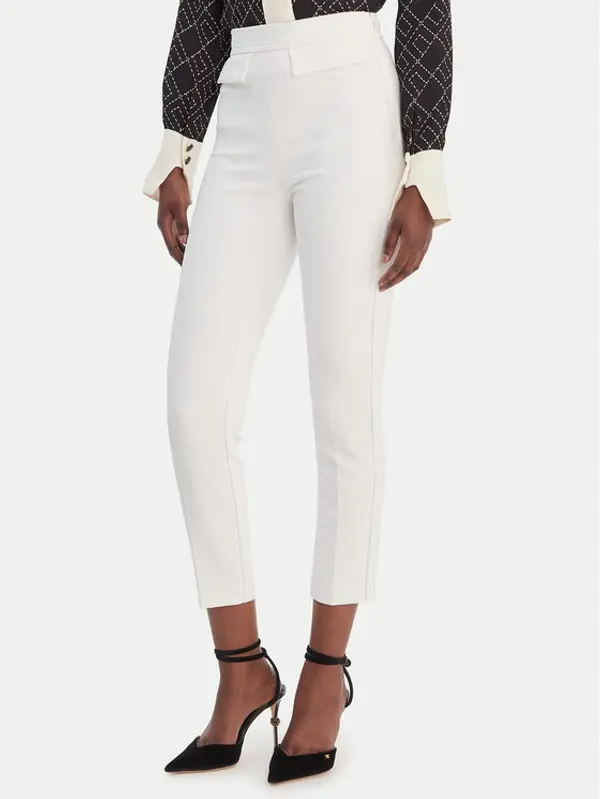 Elisabetta Franchi Elisabetta Franchi Hlače PA-170-61E2-V290 Bijela Regular Fit