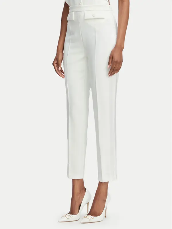 Elisabetta Franchi Elisabetta Franchi Hlače PA-185-62E2-V270 Krem Slim Fit
