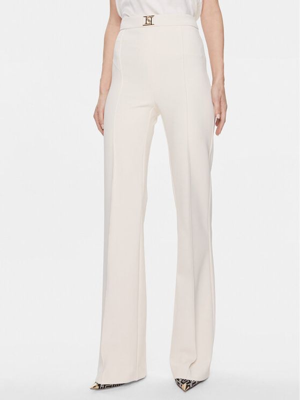 Elisabetta Franchi Elisabetta Franchi Hlače PA-T15-41E2 Écru Regular Fit