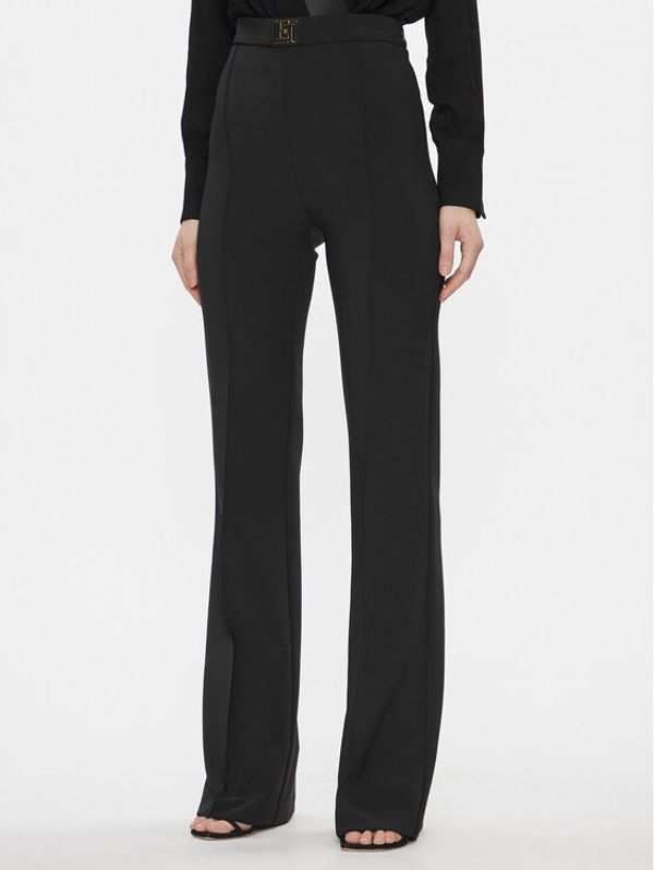 Elisabetta Franchi Elisabetta Franchi Hlače PA-T15-41E2-V300 Crna Flare Fit