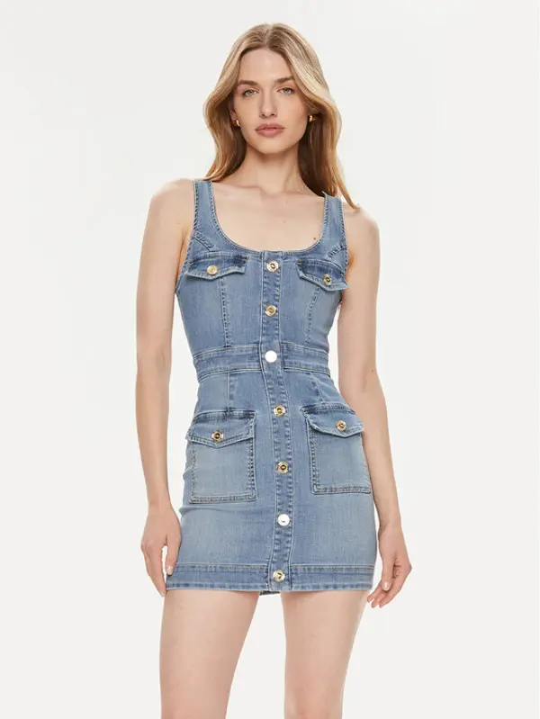 Elisabetta Franchi Elisabetta Franchi Jeans haljina AJ-36S-41E2-002606 Plava Slim Fit