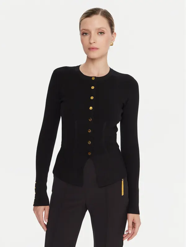 Elisabetta Franchi Elisabetta Franchi Kardigan MK-49S-57E2 Crna Slim Fit