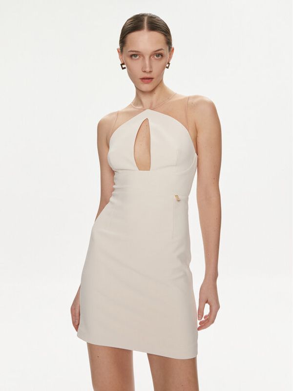 Elisabetta Franchi Elisabetta Franchi Koktel haljina AB-514-41E2-V300 Bež Slim Fit