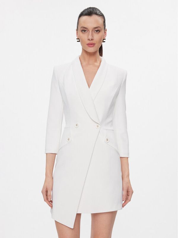 Elisabetta Franchi Elisabetta Franchi Koktel haljina AB-562-41E2-V500 Bijela Regular Fit