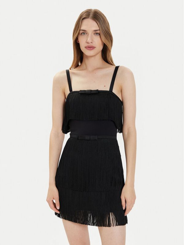 Elisabetta Franchi Elisabetta Franchi Koktel haljina AB-635-42E2 Crna Regular Fit