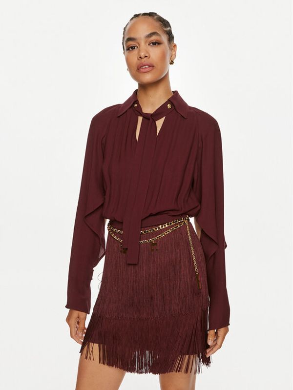 Elisabetta Franchi Elisabetta Franchi Koktel haljina AB-654-46E2 Tamnocrvena Regular Fit