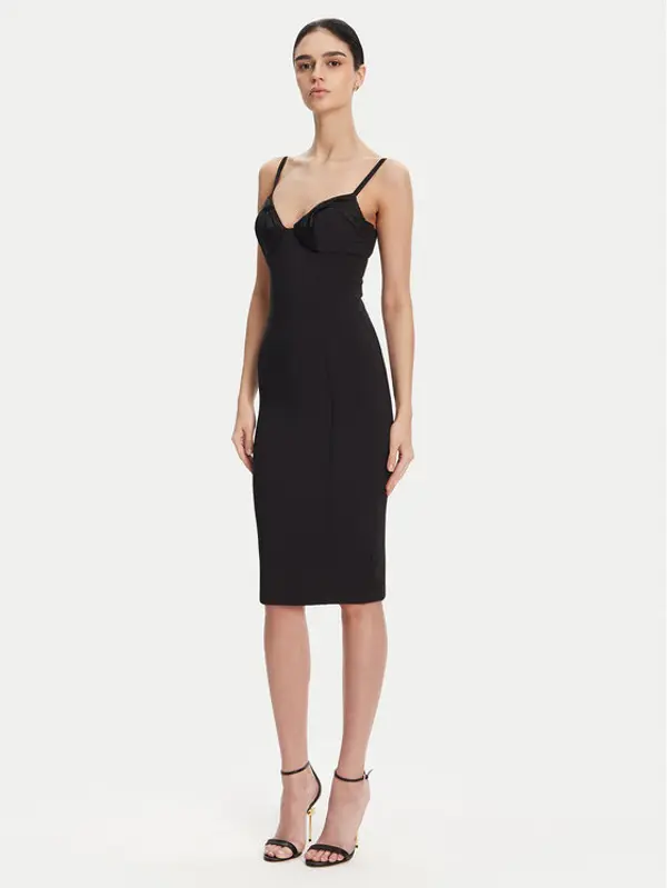 Elisabetta Franchi Elisabetta Franchi Koktel haljina AB-702-51E2 Crna Regular Fit