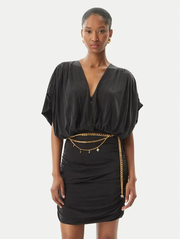 Elisabetta Franchi Elisabetta Franchi Koktel haljina AB-765-51E2 Crna Regular Fit