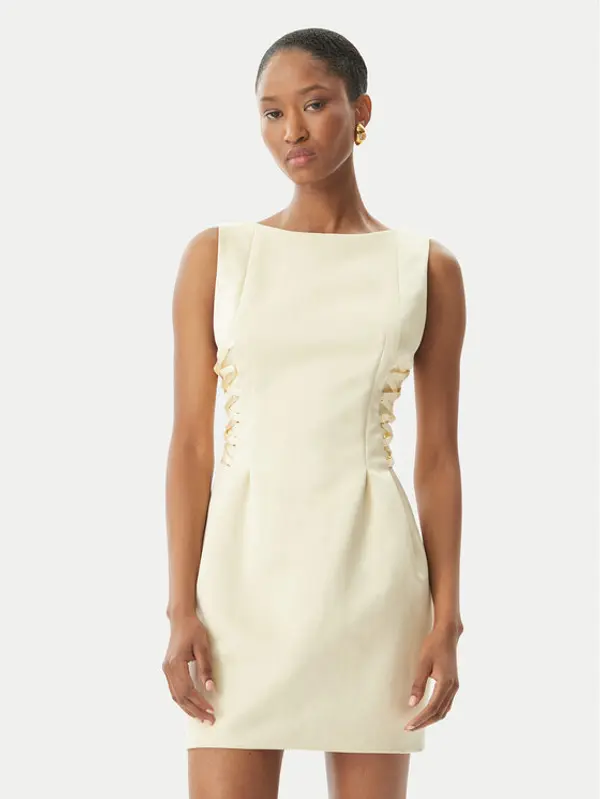 Elisabetta Franchi Elisabetta Franchi Koktel haljina AB-772-51E2-DC7 Žuta Slim Fit
