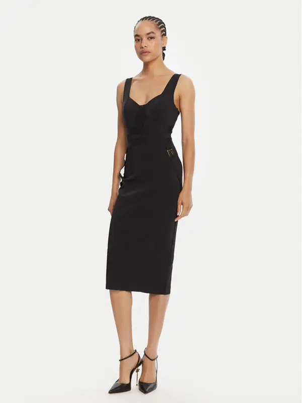 Elisabetta Franchi Elisabetta Franchi Koktel haljina AB-810-56E2-V520 Crna Regular Fit