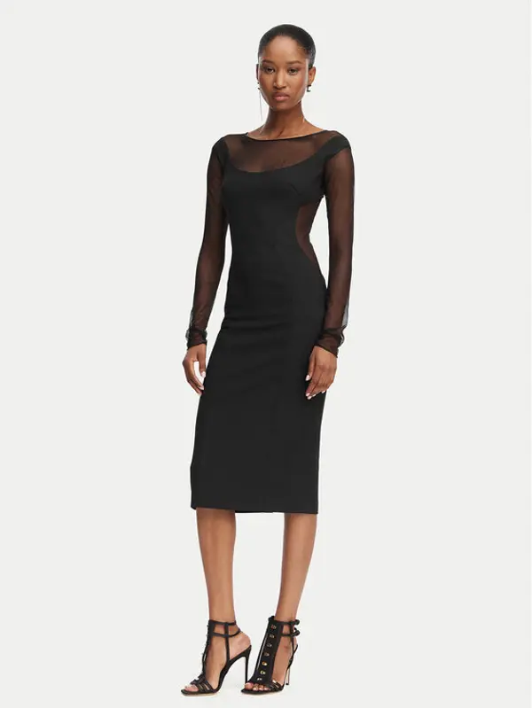 Elisabetta Franchi Elisabetta Franchi Koktel haljina AB-898-62E2-V390 Crna Slim Fit
