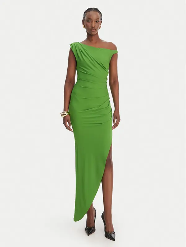 Elisabetta Franchi Elisabetta Franchi Koktel haljina AB-906-61E2-V450 Zelena Regular Fit
