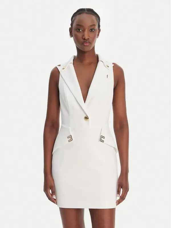 Elisabetta Franchi Elisabetta Franchi Koktel haljina AB-924-61E2-V520 Bijela Regular Fit