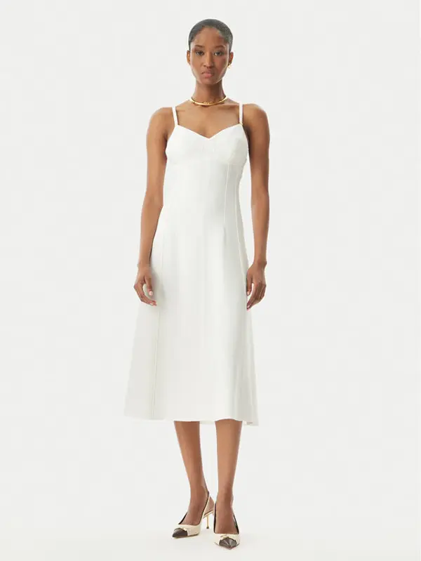 Elisabetta Franchi Elisabetta Franchi Koktel haljina AB74852E2 360 Bijela Regular Fit