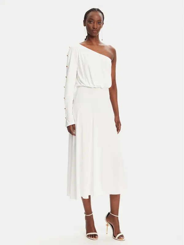 Elisabetta Franchi Elisabetta Franchi Koktel haljina AB80252E2 360 Bijela Regular Fit