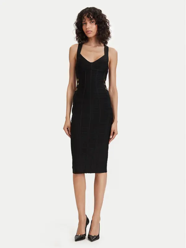 Elisabetta Franchi Elisabetta Franchi Koktel haljina AM-24D-62E2-V790 Crna Slim Fit