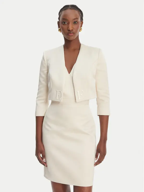 Elisabetta Franchi Elisabetta Franchi Koktel haljina TB-001-61E2-V550 Écru Regular Fit