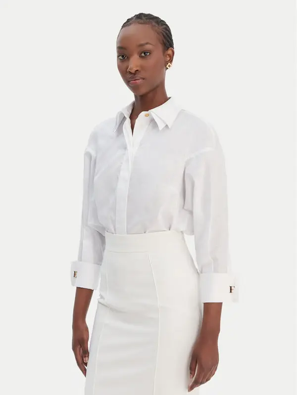 Elisabetta Franchi Elisabetta Franchi Košulja CA-141-61E2-V390 Bijela Regular Fit