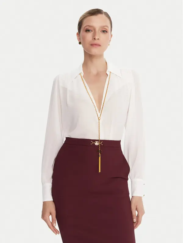 Elisabetta Franchi Elisabetta Franchi Majica CA-133-57E2-V400 Bijela Regular Fit
