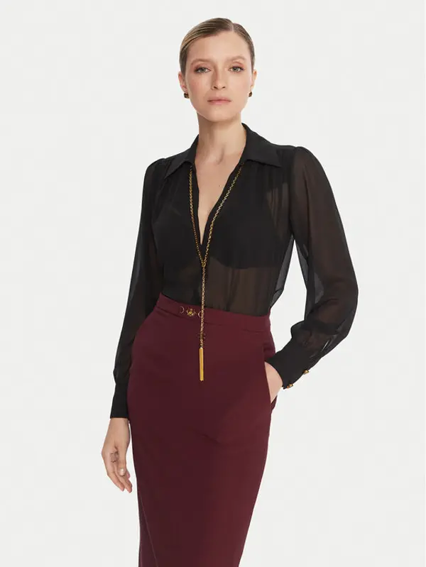 Elisabetta Franchi Elisabetta Franchi Majica CA-133-57E2-V400 Crna Regular Fit