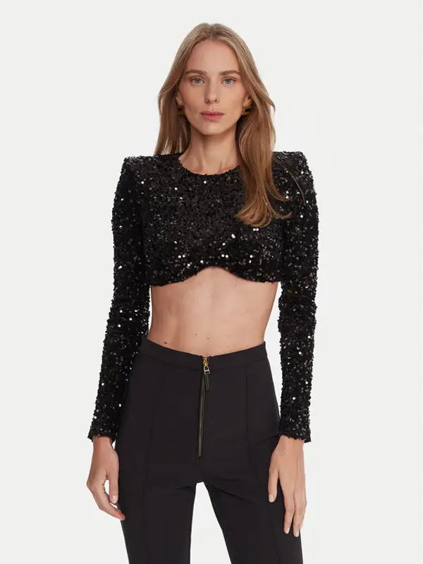 Elisabetta Franchi Elisabetta Franchi Majica TO-046-57E2-V370 Crna Slim Fit