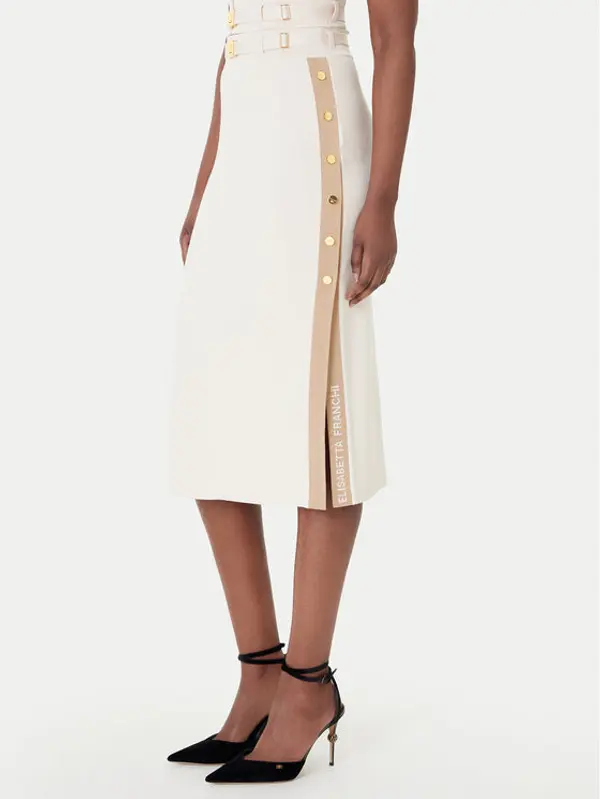 Elisabetta Franchi Elisabetta Franchi Midi suknja GK-27S-61E2-V340 Bež Regular Fit