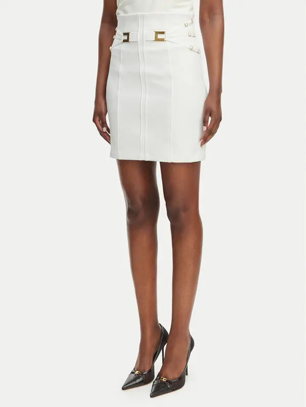 Elisabetta Franchi Elisabetta Franchi Mini suknja GO-167-61E2-V320 Bijela Regular Fit