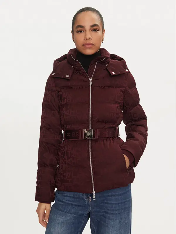 Elisabetta Franchi Elisabetta Franchi Pernata jakna PI-70D-46E2-V640 Tamnocrvena Regular Fit