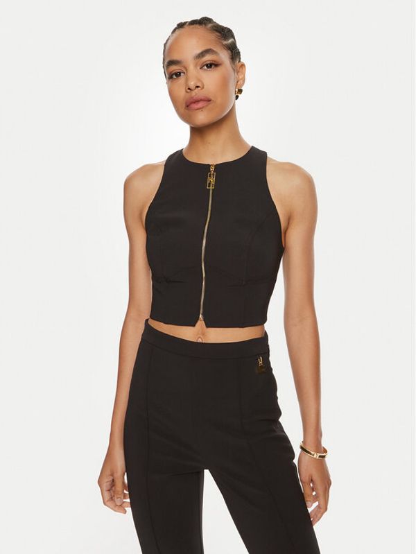 Elisabetta Franchi Elisabetta Franchi Prsluk za odijelo TO-003-46E2 Crna Slim Fit