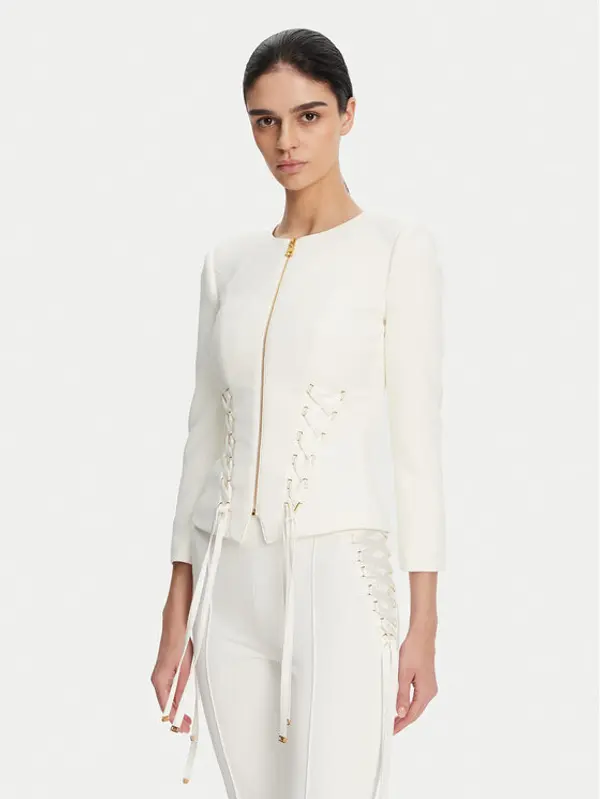 Elisabetta Franchi Elisabetta Franchi Sakoi GI-135-51E2 Bijela Regular Fit