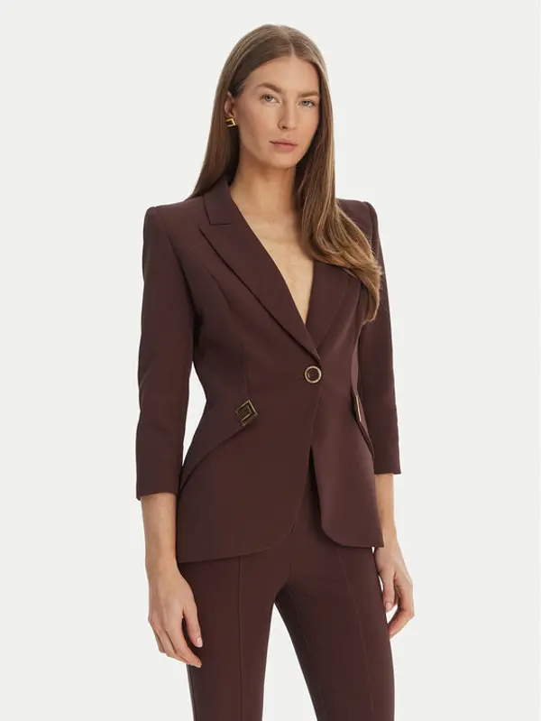 Elisabetta Franchi Elisabetta Franchi Sakoi GI-215-61E2-V590 Smeđa Regular Fit