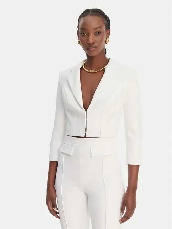 Elisabetta Franchi Elisabetta Franchi Sakoi GI-222-61E2-V420 Bijela Regular Fit