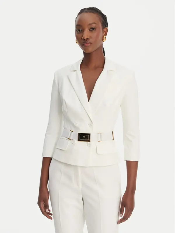 Elisabetta Franchi Elisabetta Franchi Sakoi GI-224-61E2-V590 Bijela Regular Fit