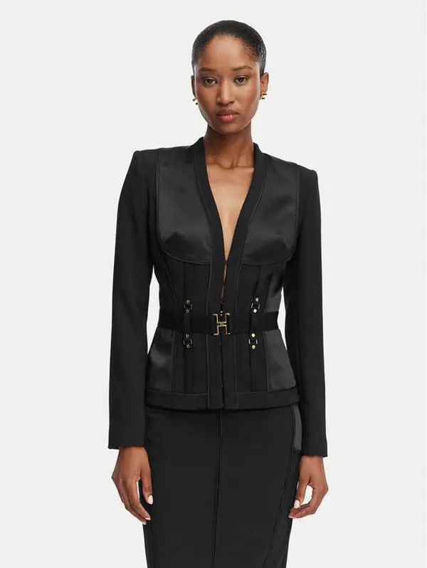 Elisabetta Franchi Elisabetta Franchi Sakoi GI-233-62E2-V840 Crna Slim Fit