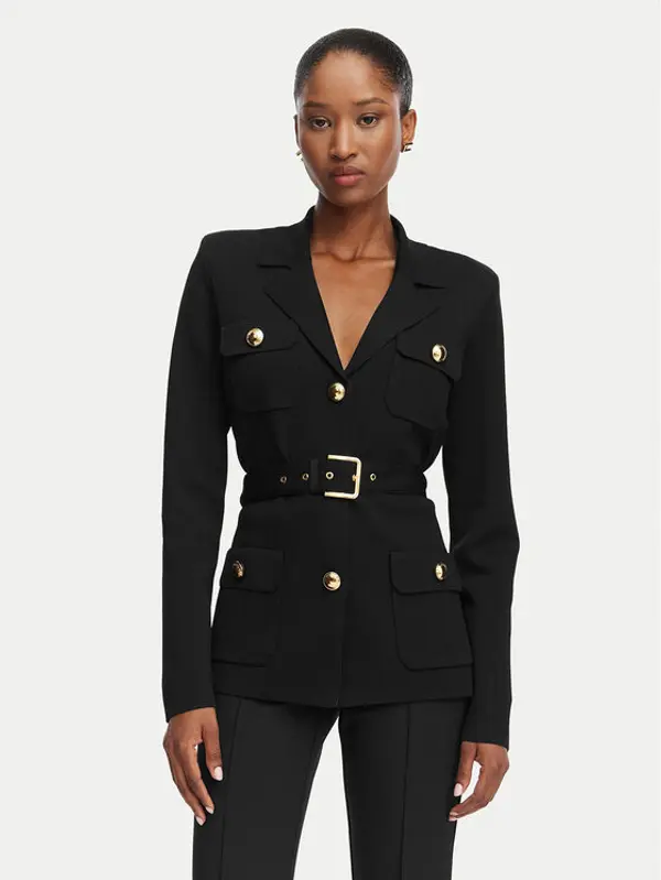 Elisabetta Franchi Elisabetta Franchi Sakoi MK-10B-62E2-V600 Crna Slim Fit